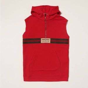 Gucci Kids Cotton Vest Hooded Dress